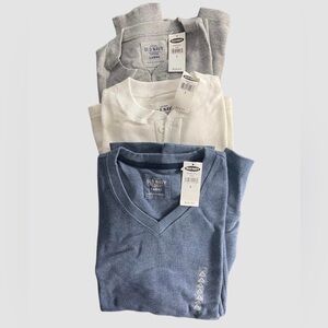 Old Navy Men's Shirts - Blue, White, Gray, Long Sleeve, Large